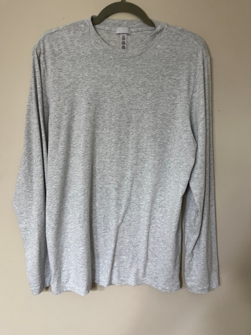 SKIMS Light Gray Long Sleeve Crewneck Tee